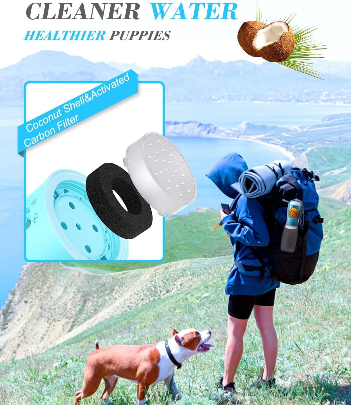 Portable Dog Water Bottle with Food Box